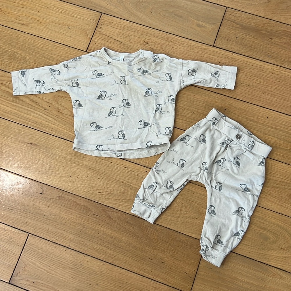 Rylee + Cru Tee + Slouch Pant Set Owls